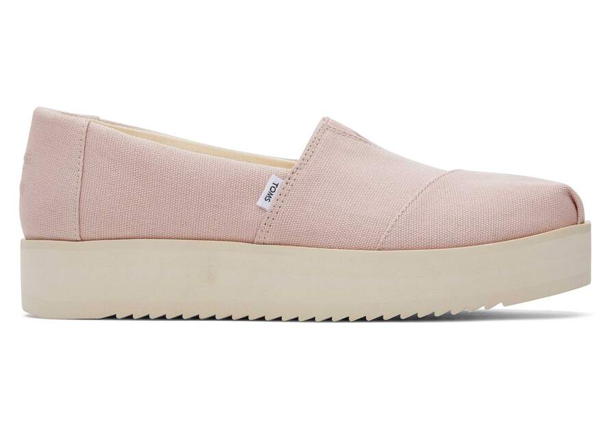 Alpargata Pink Midform Espadrille Side View Opens in a modal