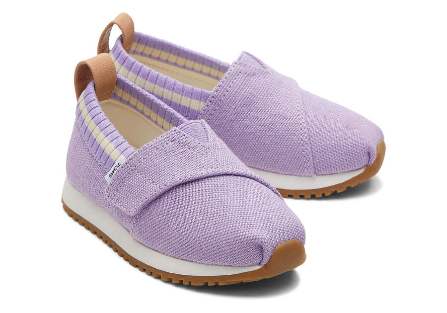 Tiny Resident Purple Heritage Canvas Toddler Sneaker Front View Opens in a modal