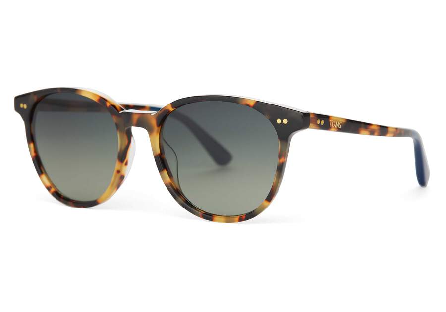 Bellini Tortoise Spruce Polarized Handcrafted Sunglasses Side View Opens in a modal