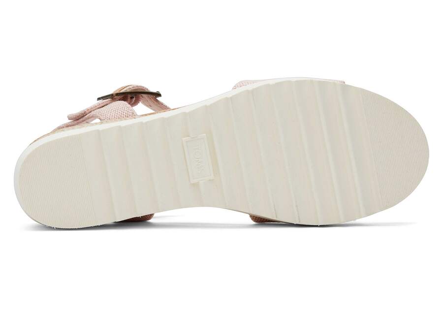Diana Pink Wedge Sandal Bottom Sole View Opens in a modal