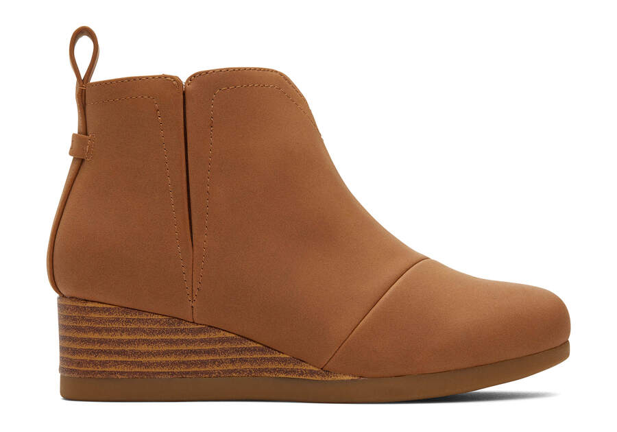 Youth Clare Tan Wedge Kids Boot Side View Opens in a modal