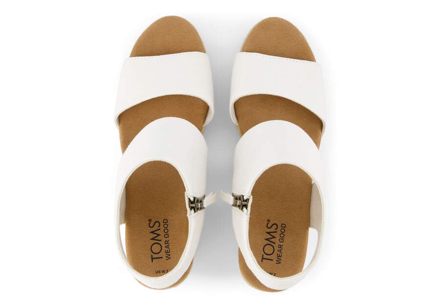 Majorca Rope White Canvas Platform Sandal Top View Opens in a modal