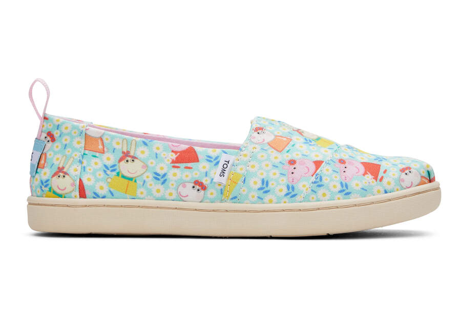 TOMS X Peppa Pig Youth Alpargata Side View Opens in a modal