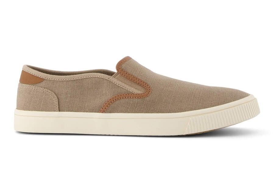 Baja Taupe Synthetic Trim Slip On Sneaker Side View Opens in a modal