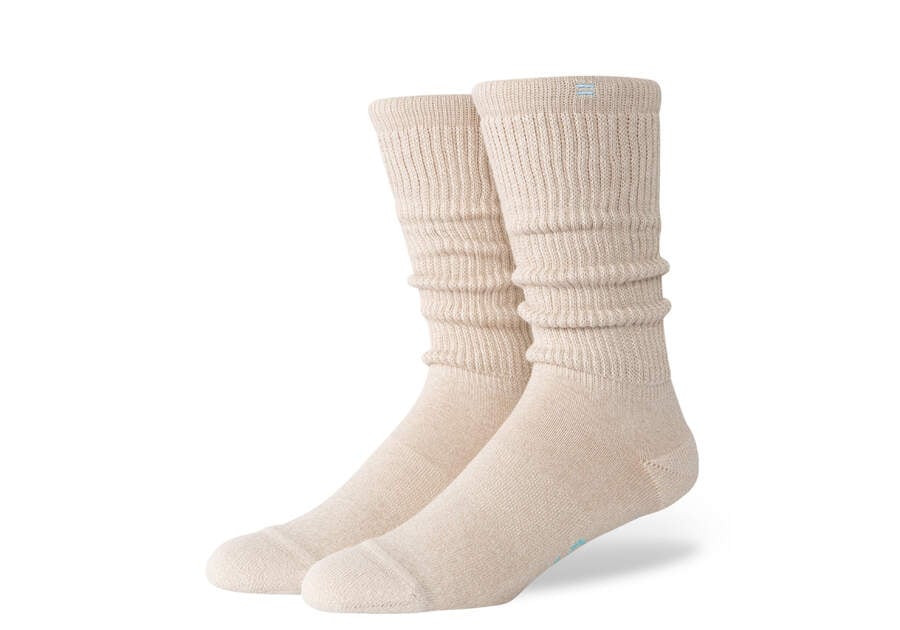 Slouchy Quarter Crew Socks Side View Opens in a modal