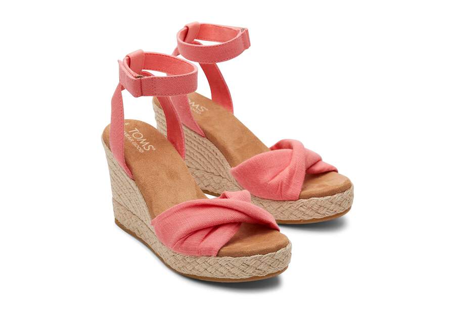 Marisela Pink Wedge Sandal Front View Opens in a modal