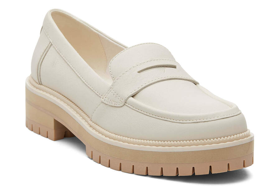 Cara Light Sand Leather Loafer Additional View 1 Opens in a modal