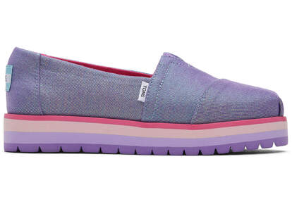 Youth Alp Platform Purple Glimmer Kids Shoe