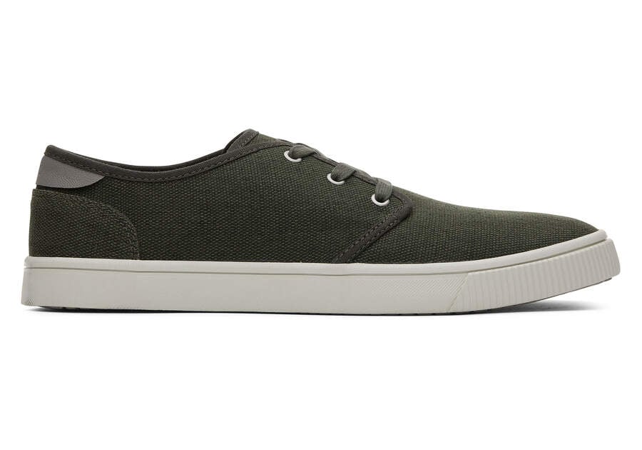 Carlo Green Heritage Canvas Lace-Up Sneaker Side View