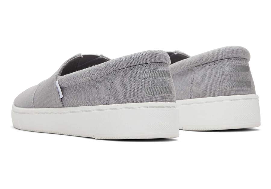 TRVL LITE Alpargata Grey Slip On Sneaker Back View Opens in a modal