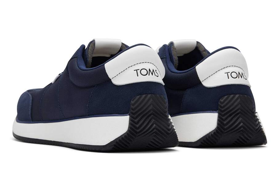 Wyndon Navy Jogger Sneaker Back View Opens in a modal