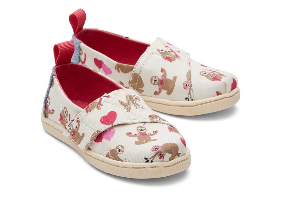 Alpargata Valentines Day Sloths Toddler Shoe Front View Opens in a modal