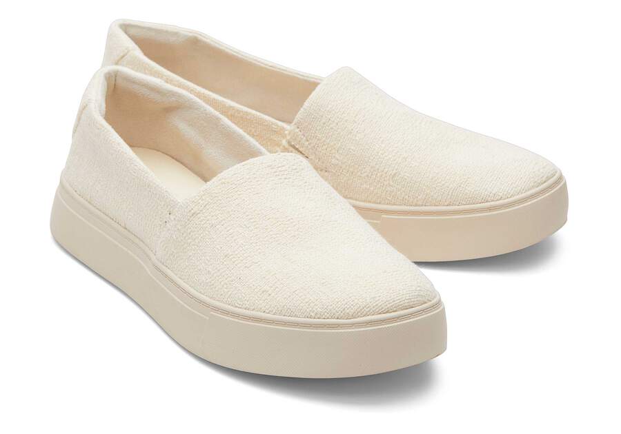 Kameron Natural Slip On Sneaker Front View Opens in a modal