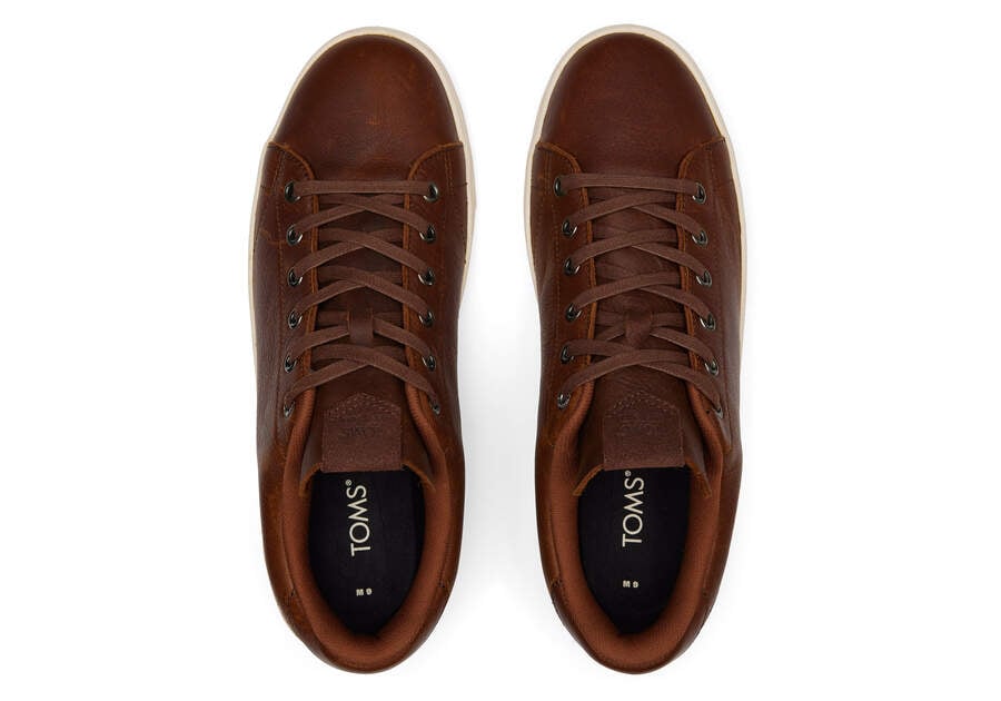 TRVL LITE Water Resistant Leather Sneaker Top View Opens in a modal