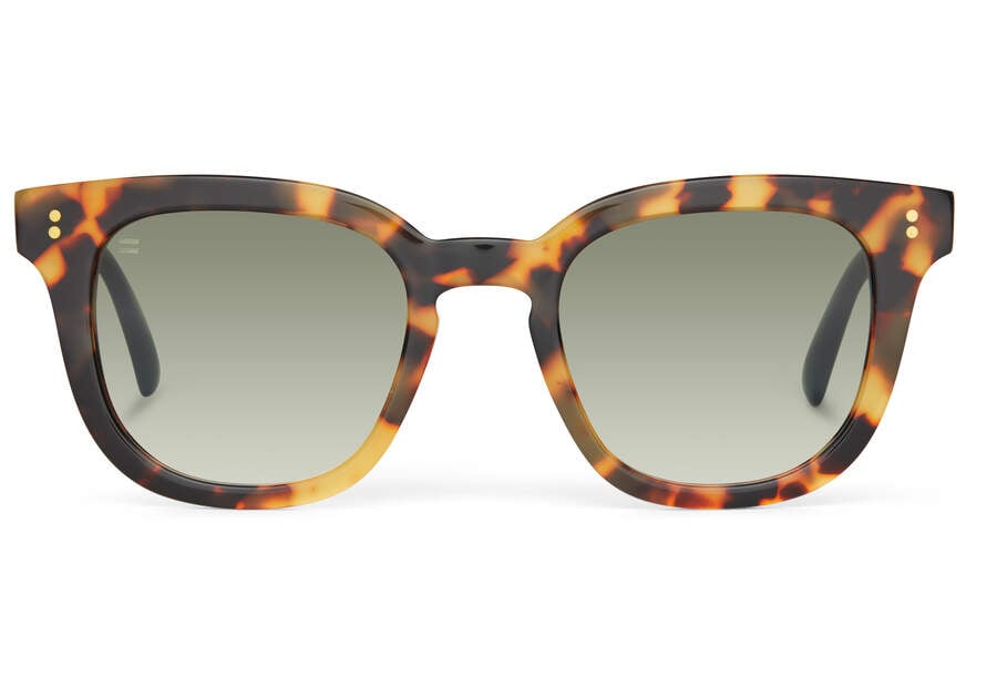 Venice Blonde Tortoise Handcrafted Sunglasses Front View Opens in a modal