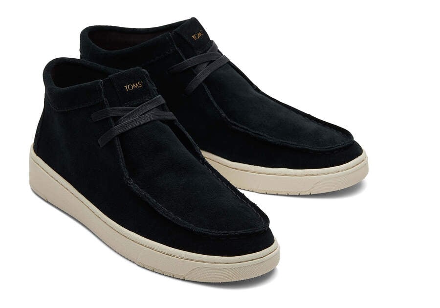 TRVL LITE Moc Chukka Black Sneaker Boot Front View Opens in a modal