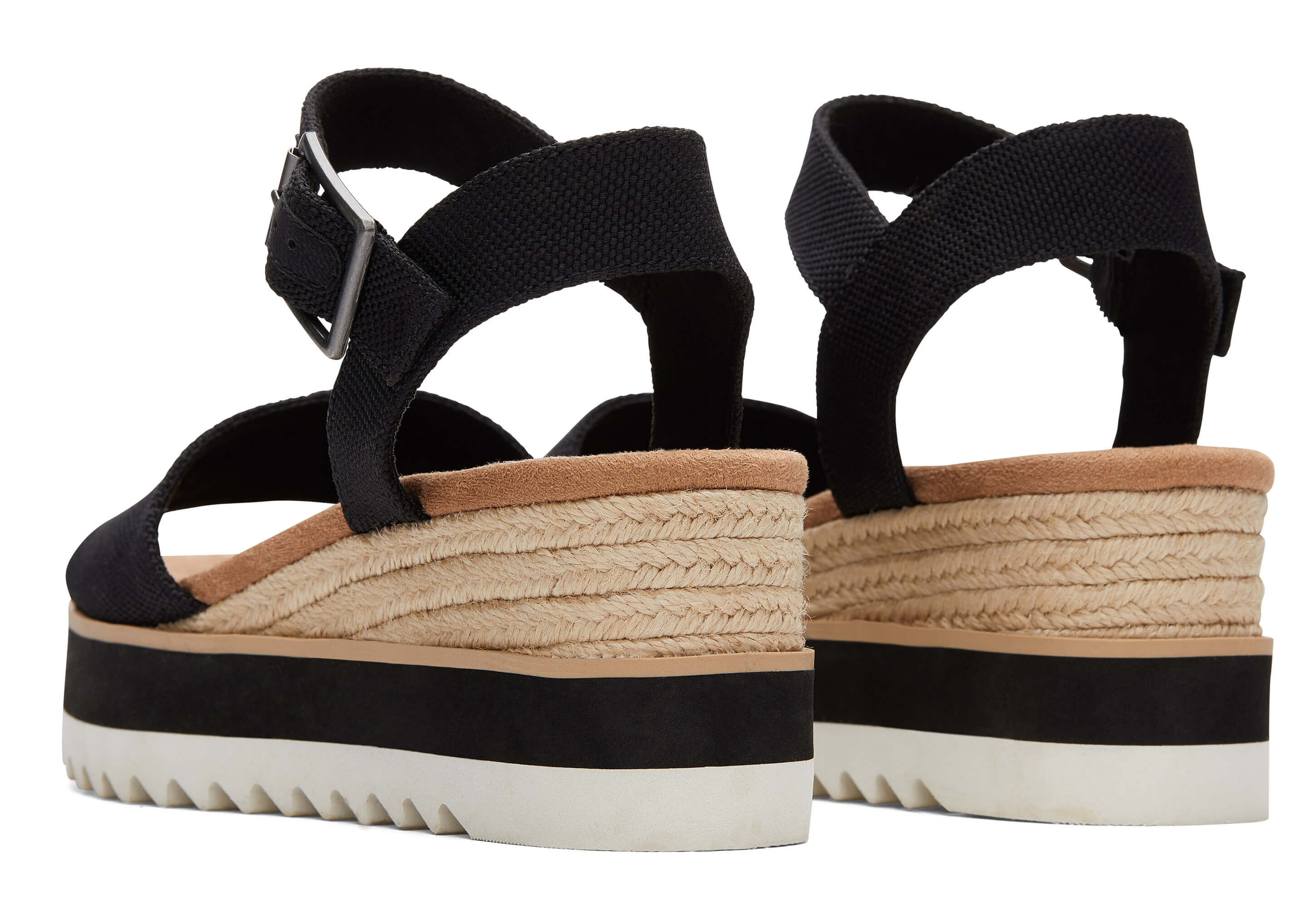 Womens Black TOMS Marisol Wedge Sandals | schuh