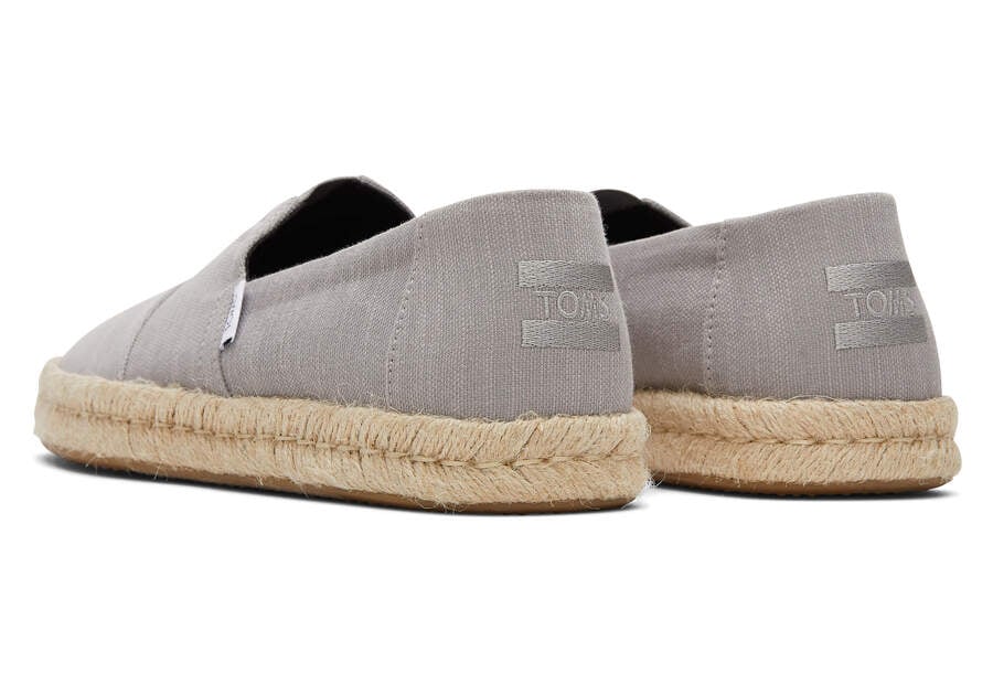 Alpargata Grey Recycled Cotton Rope 2.0 Espadrille Back View Opens in a modal