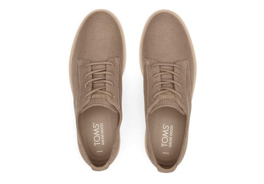 Navi TRVL LITE Taupe Heritage Canvas Dress Shoe Top View Opens in a modal