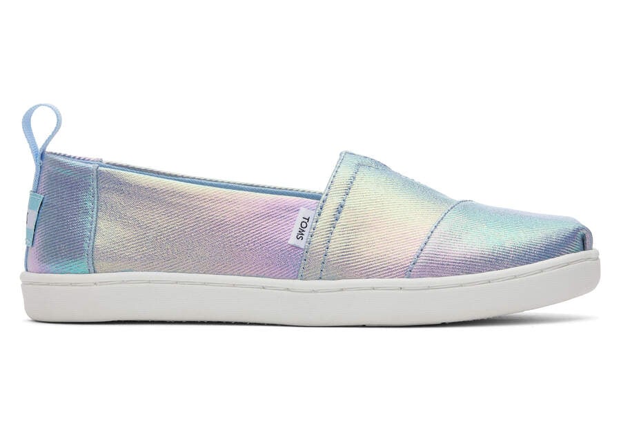 Youth Alpargata Iridescent Kids Shoe Side View Opens in a modal