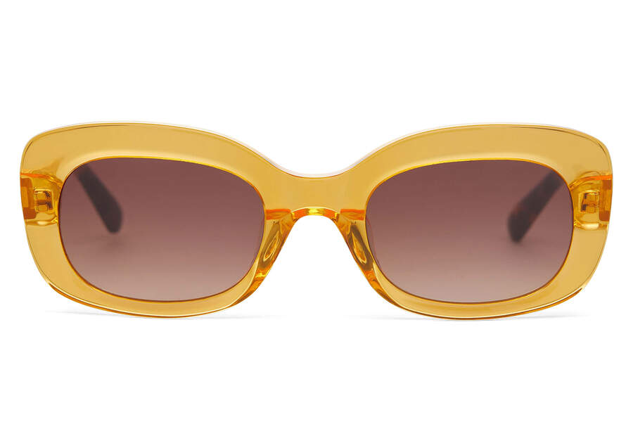 Jules Honeycomb Crystal Handcrafted Sunglasses Front View Opens in a modal