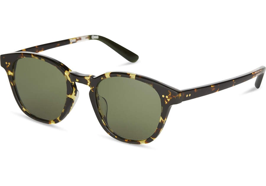 Wyatt Havana Handcrafted Sunglasses Side View Opens in a modal