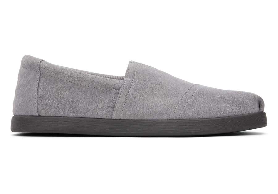 Alp Fwd Grey Distressed Suede Side View