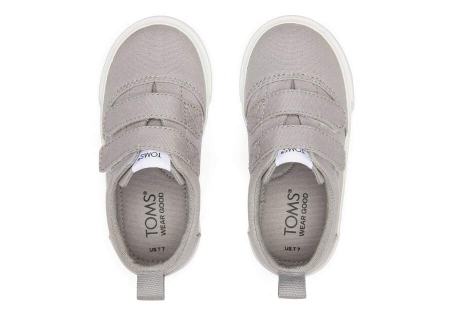 Fenix Drizzle Grey Double Strap Toddler Sneaker Top View Opens in a modal
