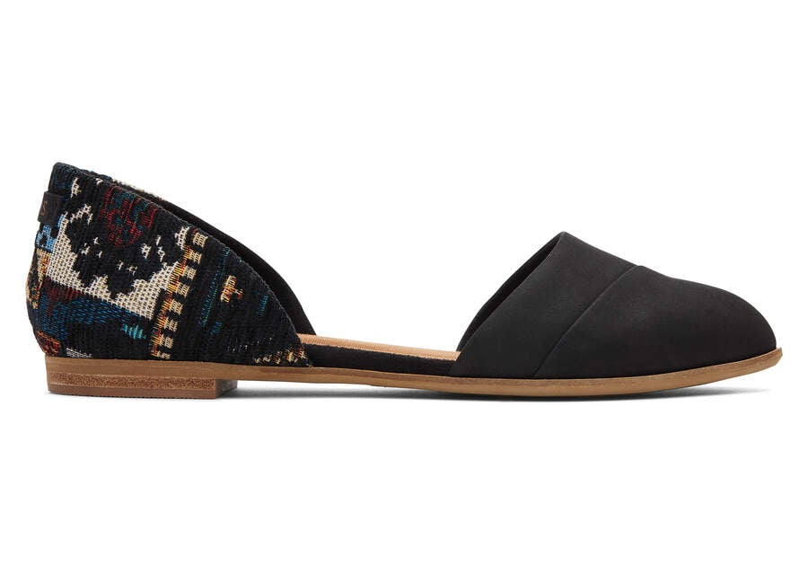 Jutti D'Orsay Black Global Woven Flat Side View Opens in a modal