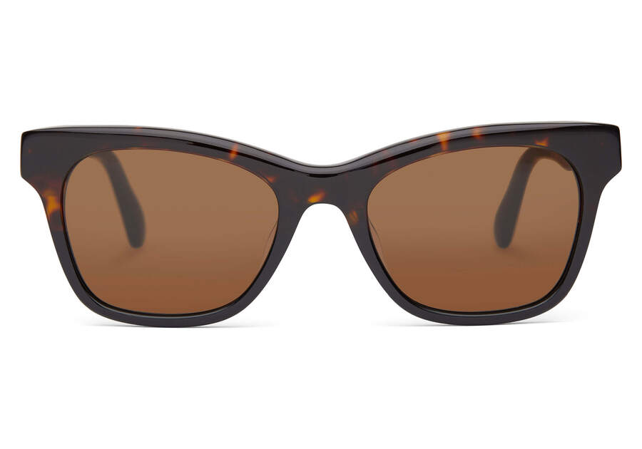 Margot Tortoise Fade Handcrafted Sunglasses Front View Opens in a modal