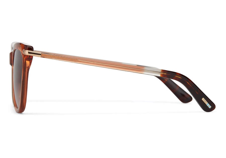 Victoria Terracotta Crystal Handcrafted Sunglasses 