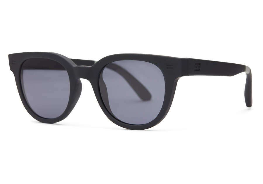 Rhodes Black Traveler Sunglasses Side View Opens in a modal