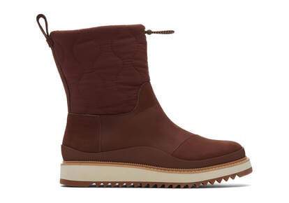Makenna Brown Water Resistant Leather Boot
