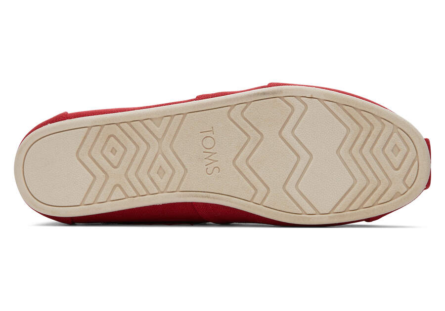 Alpargata Red Recycled Cotton Canvas Bottom Sole View Opens in a modal