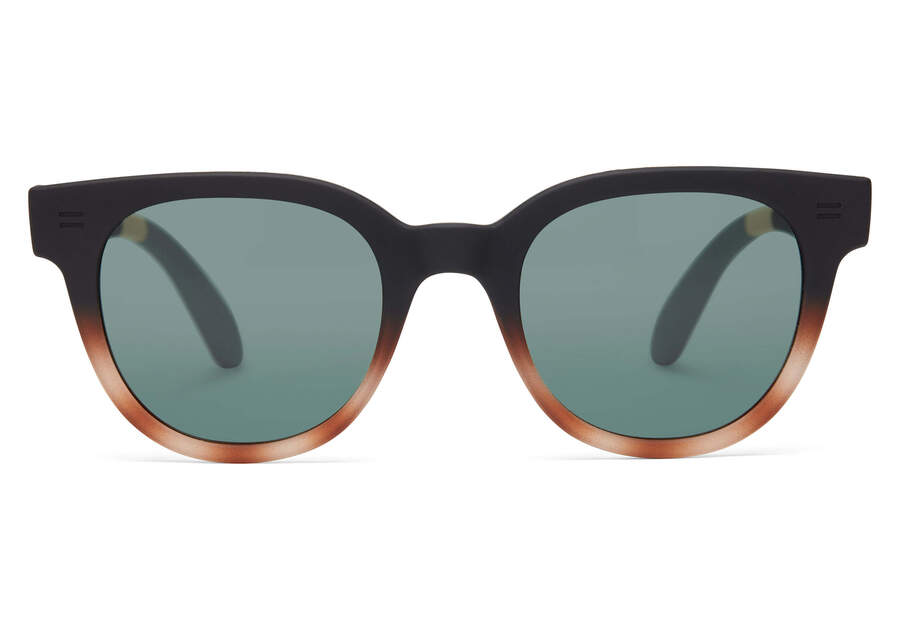 Rhodes Black Tortoise Fade Traveler Sunglasses Front View Opens in a modal