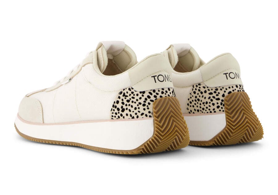 Wyndon Natural Mini Cheetah Jogger Sneaker Back View Opens in a modal