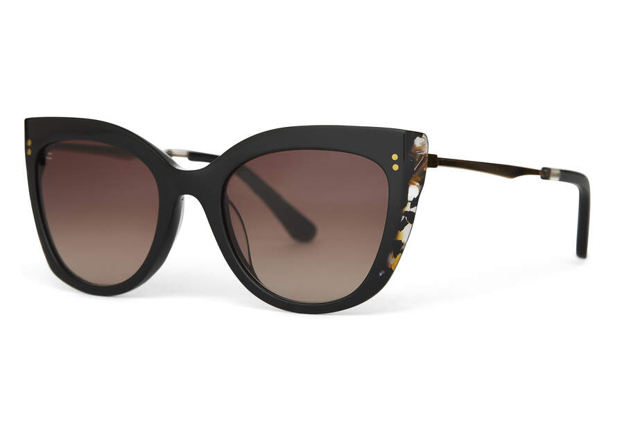 Sophia Honey Multi Handcrafted Sunglasses Side View Opens in a modal