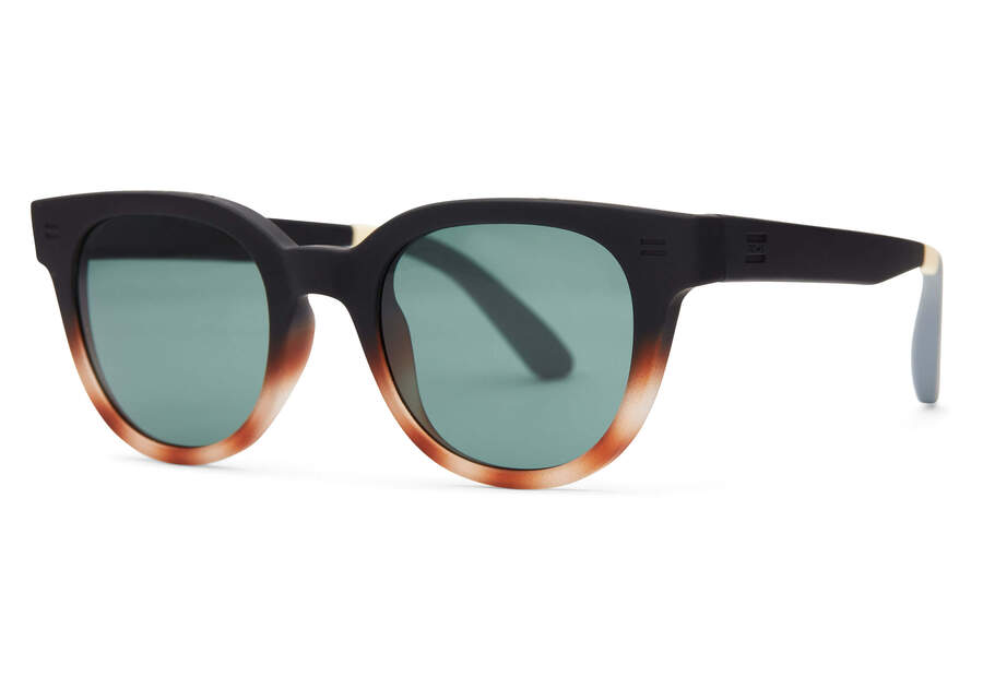 Rhodes Black Tortoise Fade Traveler Sunglasses Side View Opens in a modal