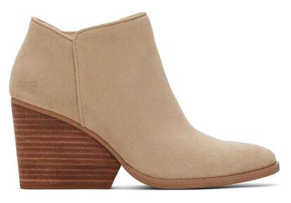 Hadley Natural Suede Heeled Boot