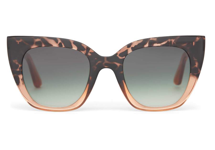 Sydney Blonde Tortoise Apricot Fade Traveler Sunglasses Front View