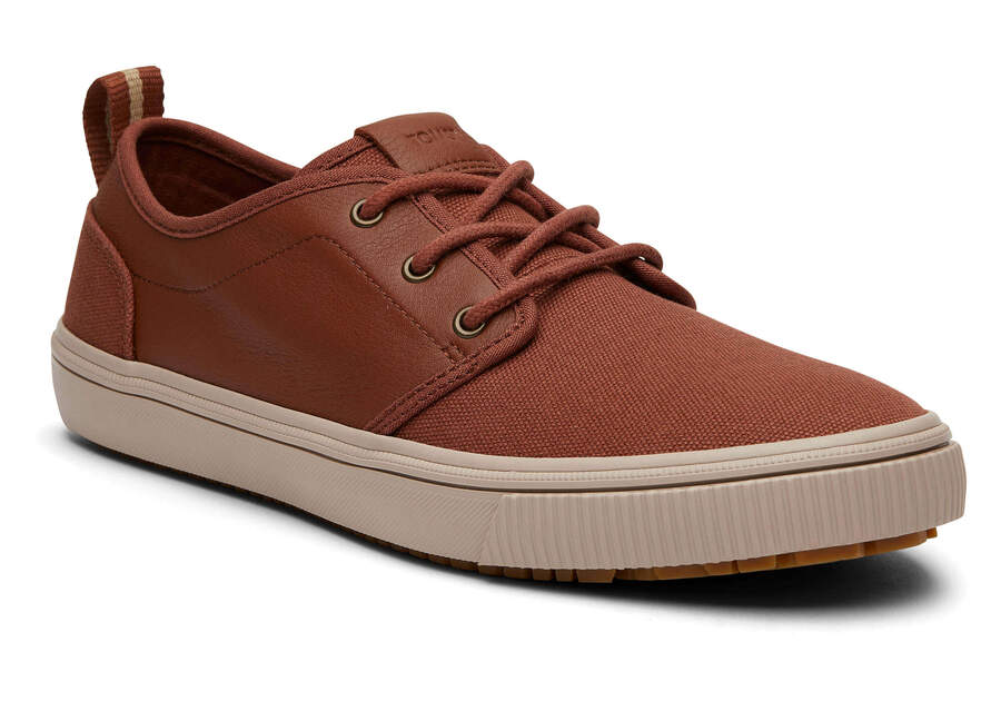 Carlo Terrain Brown Leather Water Resistant Sneaker 