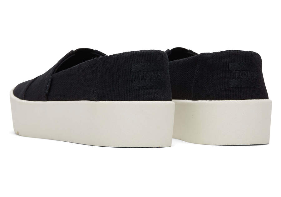 Verona Black Slip On Sneaker Back View Opens in a modal