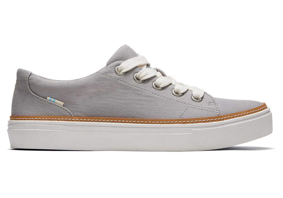 Grey Canvas Alex Lace Up Womens Sneaker