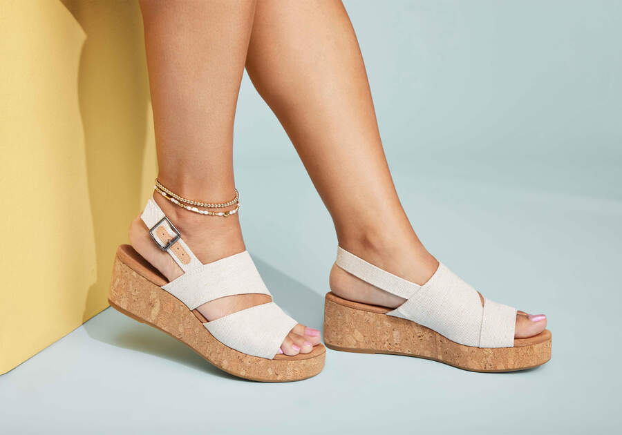Claudine Natural Wedge Sandal Additional View 1 Opens in a modal