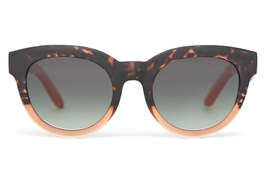 Florentin Blonde Tortoise Apricot Fade Traveler Sunglasses Front View