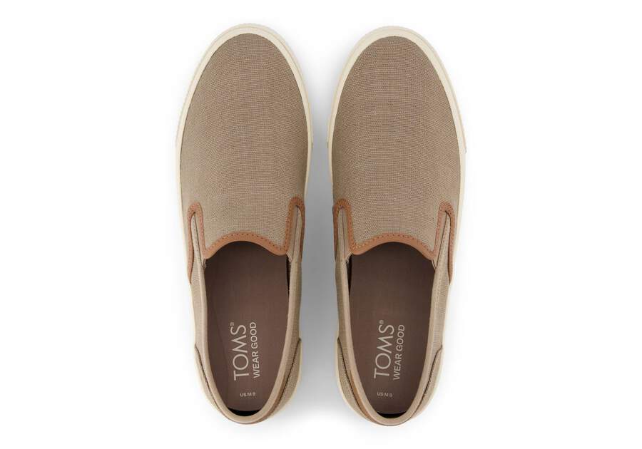 Baja Taupe Synthetic Trim Slip On Sneaker Top View Opens in a modal