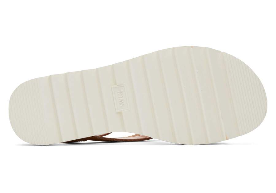 Rory Tan Leather Sandal Bottom Sole View Opens in a modal