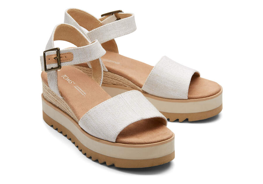 Diana Natural Wedge Sandal Front View Opens in a modal