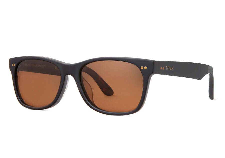 Beachmaster 301 Black Zeiss Polarized Handcrafted Sunglasses Side View Opens in a modal