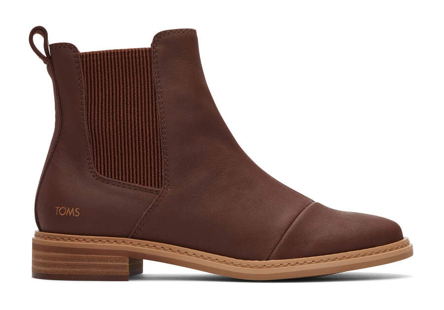 Charlie Chestnut Leather Boot Side View Opens in a modal